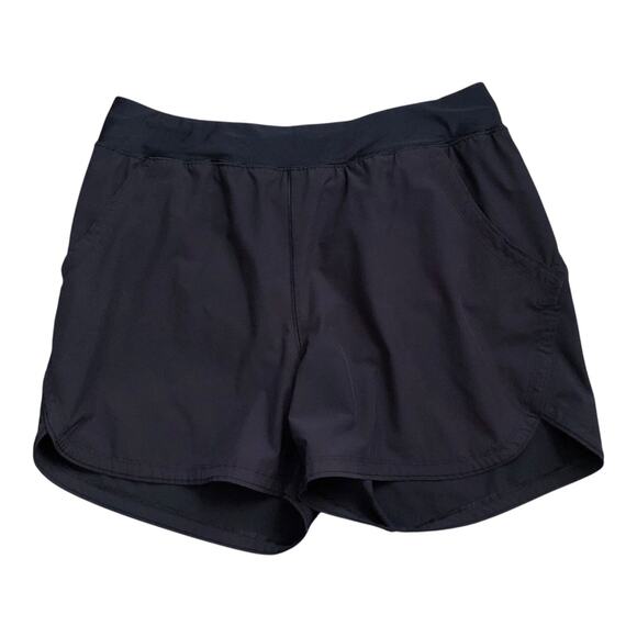 LANDS END Womens Plus Size 16W Black Active Workout Swim Pull On Lined Shorts - Picture 1 of 6
